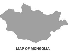 Simple flat Mongolia map Grey vector