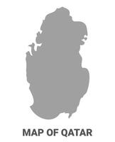 Simple flat Qatar map Grey vector