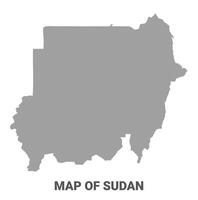 Simple flat Sudan map Grey vector
