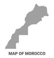Simple flat Morocco map Grey vector
