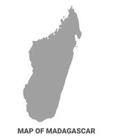 Simple flat Madagascar map Grey vector