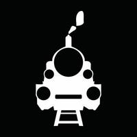 Train, railroad, subway flat icon for transportation apps and websites vector