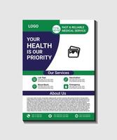 Modern healthcare and medical flyer design, cover a4 template design, leaflets decoration for printing and presentation. vector