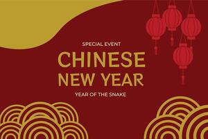 simple chinese new year background template vector
