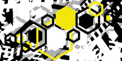 abstract geometric pattern with yellow and black shapes vector