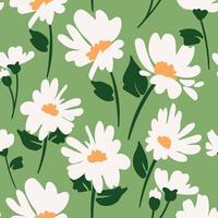 Versatile chamomile pattern for various applications, from fabric to wallpaper. vector