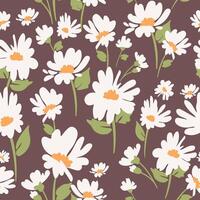 Unique abstract chamomile pattern, perfect for adding a touch of elegance. vector