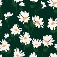 Elegant abstract chamomiles pattern. Ideal for surface design, fabric, paper and etc. vector