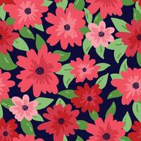 romantic floral seamless pattern featuring fields flowers and hearbs. Perfect for wrapping, textile, fabric, cover and more vector