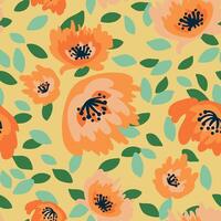 cottagecore floral seamless pattern featuring fields flowers and hearbs. Perfect for wrapping, textile, fabric, cover and more vector