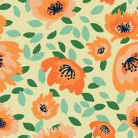 floral seamless pattern featuring fields flowers and hearbs. Perfect for wrapping, textile, fabric, cover and more vector