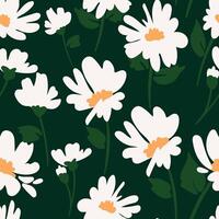 Multipurpose abstract floral design with chamomiles, suitable for diverse projects. vector