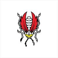 A rice insect on a white background vector