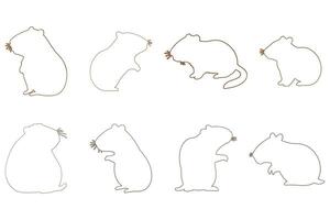 Outline Capybara Illustration vector