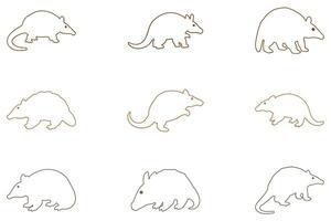 Outline Armadillo Illustration vector