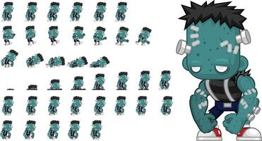 Giant Zombie Animated Game Character Sprite vector