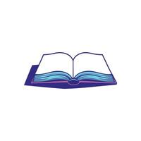 Simple Open Book Line Art Design Perfect for Study or Knowledge Themes vector