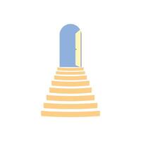Minimalist Open Door and Stairs Symbolizing Pathway to Opportunities vector