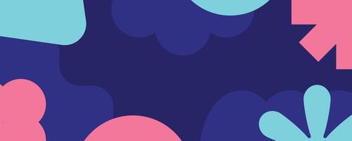 Geometric shape background memphis pop culture style pastel color background vector