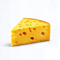 Realistic Photography Of Triangular Cheese Slices photo