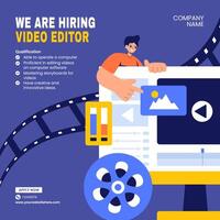 Creative Editing Software Illustration for Social Media Posts in a Flat Cartoon Background vector