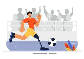 Diverse Athletes in Sports for Disabled People Design Emphasizing Equality and Participation vector