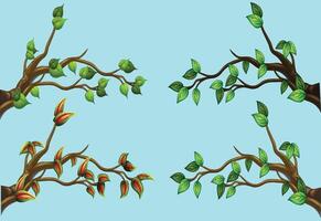 Set tree branches. Illustration of a tree branch vector