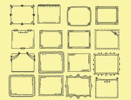 New Engraving hand drawn doodle frame collection,Calligraphic ornamental frame vector