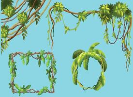 A new Set tree branches. Illustration of a tree branch vector