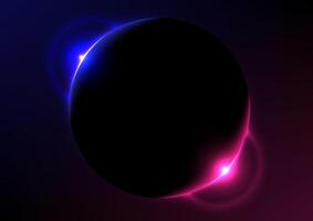 Abstract background with blue and pink planet vector
