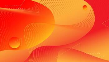 Abstract Background with Fluid Shapes. Orange Gradient. vector