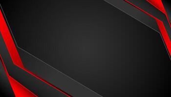Abstract red black technology geometric corporate background vector
