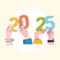 changes 2025 new year illustration vector