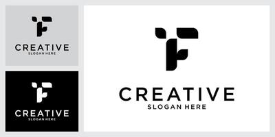 TF or FT initial letter logo design concept vector