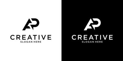 AP or PA initial letter logo design concept vector
