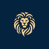 lion head logo design so useful vector