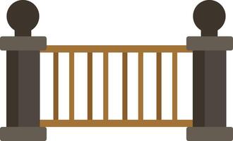 Simple Gate and Fence Illustration vector