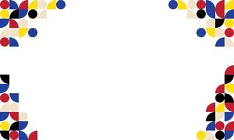 Banner Minimalist trendy Bauhaus pattern backgrounds op-art, retro styled pattern design vector