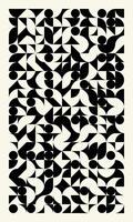 Trendy geometric black and white Bauhaus vintage pattern background for cover design, poster and interior vector