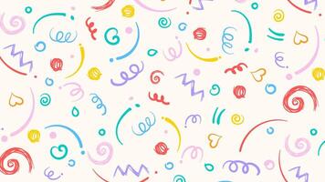 Cute pattern with hand drawn line. Colorful background. vector