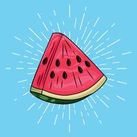 watermelon with beautiful design concept vector