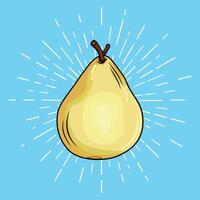 pears with yellow design concept vector
