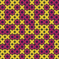 Abstract Geometric XO Pink Yellow Pattern Background Wallpaper vector