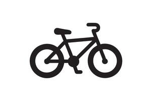 Bicycle icon silhouette design. Icon of a bicycle on a white background. Illustration in format vector