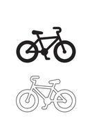 Bicycle icon silhouette design. Icon a bicycle on a white background. Illustration in format vector