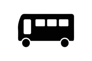 Bus icon. Public bus silhouette. Public car icon isolated illustration design on a white background. vector