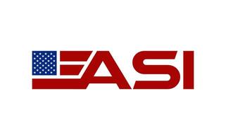 Initial with america flag logo design vector