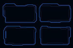 Frame element HUD technology futuristic interface. vector