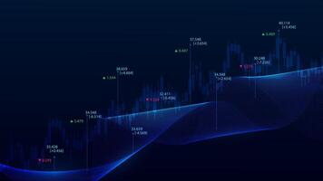 Stock market graph trading chart global concept. Futuristic business technology investment. vector