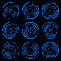 HUD circle frame interface technology futuristic element. vector